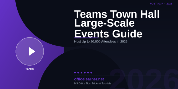 Microsoft Teams Town Hall: How to Host Large-Scale Events in 2026