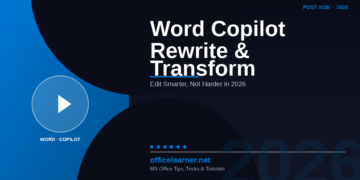 Word Copilot Rewrite & Transform: Edit Smarter, Not Harder in 2026