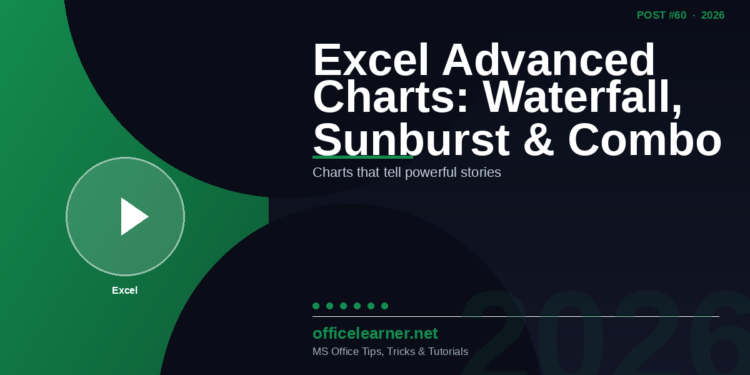 Excel Advanced Charts: Waterfall, Sunburst, and Combo Charts for Powerful Data Storytelling in 2026