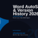 Word AutoSave and Version History in 2026: Never Lose Your Work Again