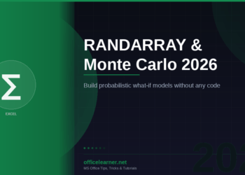 Excel RANDARRAY and Monte Carlo Simulation in 2026: Build Powerful What-If Models Without Any Code