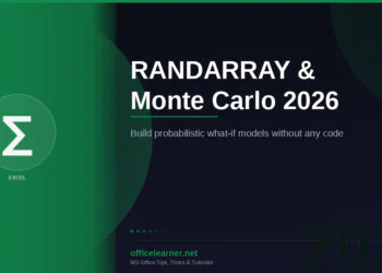 Excel RANDARRAY and Monte Carlo Simulation in 2026: Build Powerful What-If Models Without Any Code