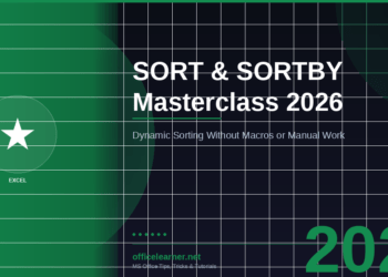 Excel SORT and SORTBY Functions Masterclass in 2026: Dynamic Sorting Without Macros or Manual Work