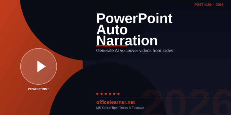 PowerPoint Copilot Auto-Narration in 2026: Generate AI Voiceover Videos from Your Slides in Minutes