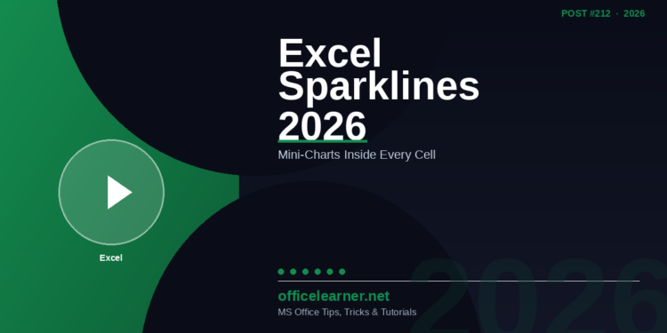 Excel Sparklines in 2026: Add Mini-Charts Inside Cells for Instant Data Visualization