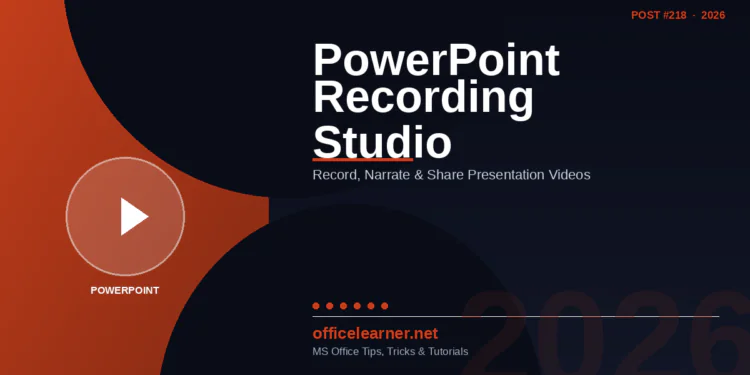 PowerPoint Recording Studio in 2026: Record, Narrate, and Share Presentation Videos