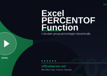 Excel PERCENTOF Function in 2026: The Easiest Way to Calculate Group Percentages Dynamically