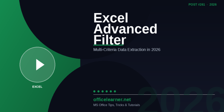 Excel Advanced Filter in 2026: Extract Complex Multi-Criteria Data Without Pivot Tables