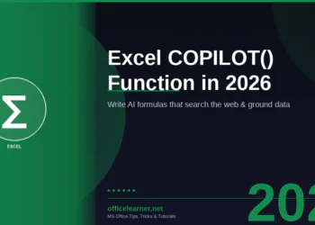 Excel COPILOT() Function in 2026: Write AI Formulas That Search the Web and Ground Your Data