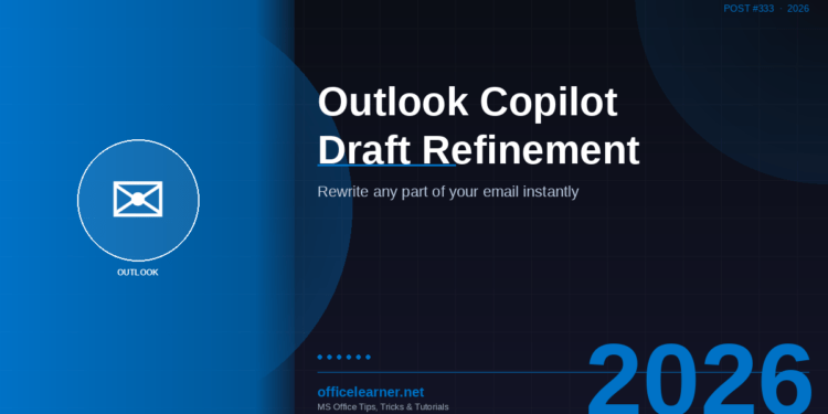 Outlook Copilot Draft Refinement in 2026: Rewrite Any Part of Your Email Instantly