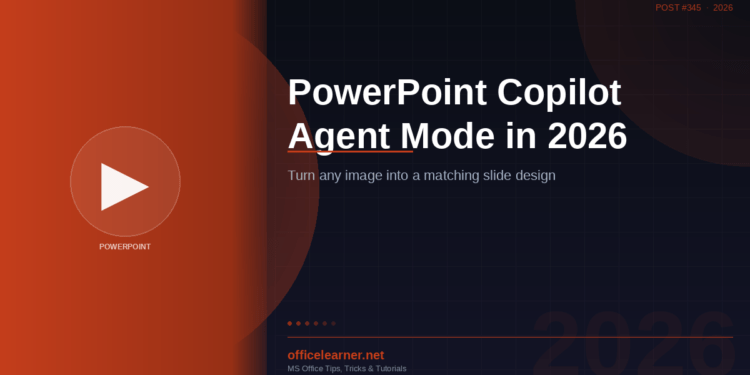PowerPoint Copilot Agent Mode in 2026: Turn Any Image Into a Custom Slide Design