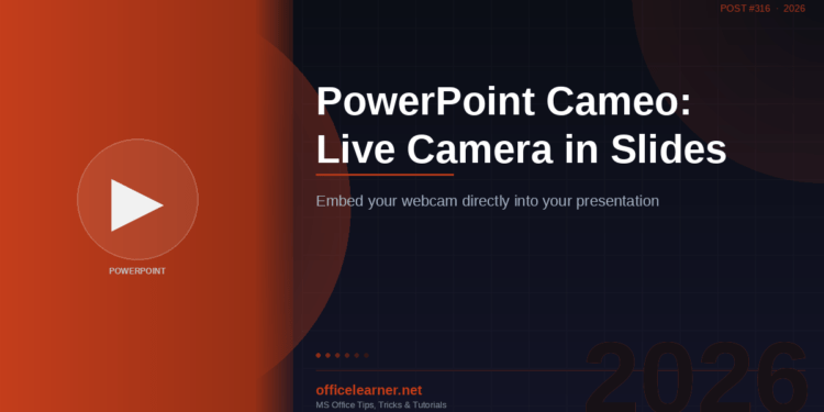 PowerPoint Cameo: How to Add a Live Camera Feed to Your Slides in 2026